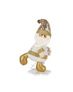 Игрушка декоративная мягконабивная Дед Мороз с лыжными палками 90614 1 шт Magic time