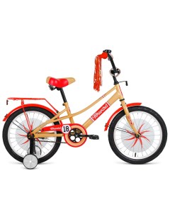 Двухколесный велосипед Azure 18 2021 бежевый красный Forward