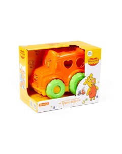 Игрушка развивающая Оранжевая корова Автобус в коробке Полесье