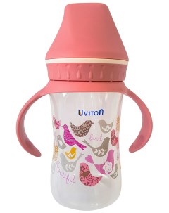 Бутылочка для кормления с широким горлышком 250 мл цвет розовый Uviton
