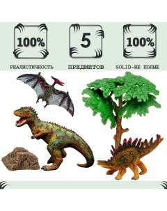 Набор динозавров тираннозавр кентрозавр птеродактиль MM216 071 Masai mara