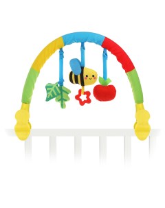 Дуга Пчелка с подвесными игрушками в кроватку коляску автокресло Жирафики