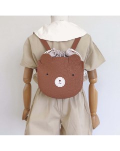Рюкзак детский коричневый Мишка из экокожи World of babies