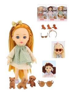Кукла Модница 15 см предметов 3 шт в ассортименте 91055C Наша игрушка