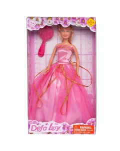 Кукла Lucy в ярко розовом длинном вечернем платье с расческой 29 см Defa