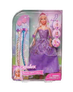 Кукла Lucy в фиолетовом платье в наборе с игровыми предметами 29 см Defa