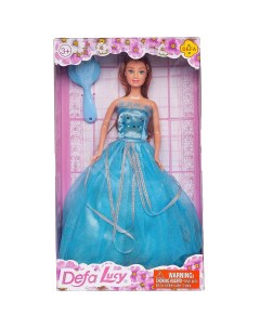 Кукла Lucy в голубом длинном вечернем платье с расческой 29 см Defa