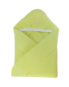 Конверт одеяло велюр с вышивкой Желтый 2157 Папитто