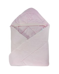 Конверт одеяло велюр с вышивкой Розовый 2157 Папитто