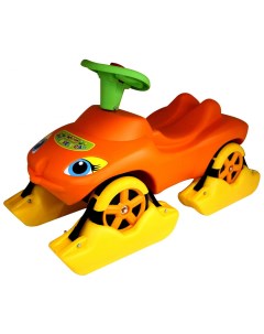 Каталка Мой любимый автомобиль оранжевая со звуковым сигналом Wader