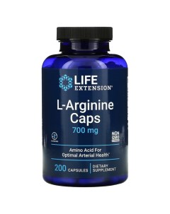 L Аргинин Аминокислота L Arginine 700 mg 200 capsules Life extension