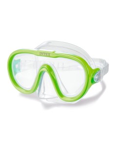 Маска для плавания Sea Scan Swim Mask зеленая от 8 лет Intex