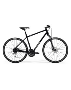 Велосипед Crossway 100 мужской XL 59 глянцевый чёрный с матовым серебром Merida