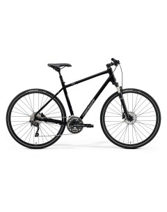 Велосипед Crossway 300 мужской S 47 глянцевый чёрный с матовым серебром Merida