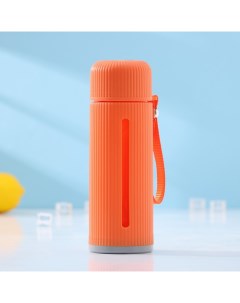 Бутылка для воды стеклянная Успех 500 мл 7 2 21 см цвет оранжевый Nobrand