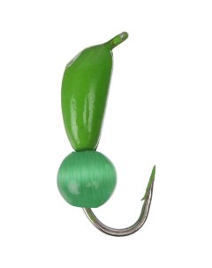 Мормышка безнасадочная Банан зелёный 3 мм вес 0 5 г кошачий глаз зелёный 5 шт 5 ш Yaman
