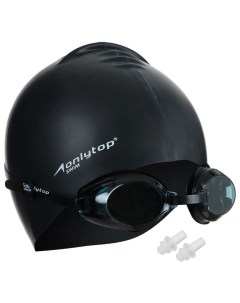 Набор для плавания взрослый очки шапочка беруши обхват 54 60 см Onlitop