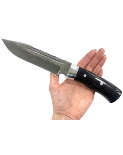Нож Волк цельнометаллический кованая Х12МФ черный граб Фурсач