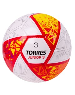 Мяч футбольный Junior 3 р 3 бел крас желтый Torres