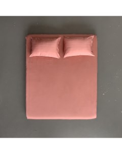 Простыня на резинке из тенселя 160х200х30 см цвет розовый Parapete