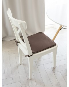 Подушка на стул на сидушку DeNASTIA 8264 38х40 см коричневый 1 шт Deнастия