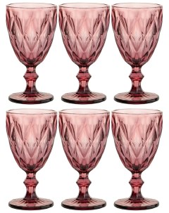 Набор бокалов 6шт розовый цвет Homium