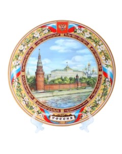 Декоративная тарелка Вид на Кремль с Москвы реки 32 см Nobrand
