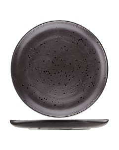 Тарелка сервировочная Оникс керамика 30 см черный Дымов