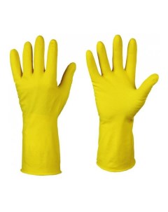 Перчатки хозяйственные 13 х 21 см желтые 1 пара Nobrand