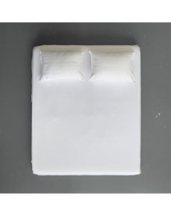 Простыня на резинке из тенселя 200х200х30 см цвет белый Parapete