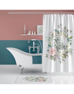 Шторка для ванной Retro textil angel 180 х 200 см разноцветная Tropikhome
