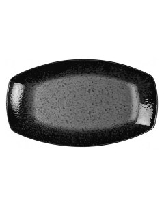 Блюдо прямоугольное Nanocream Black фарфоровое 33x19 см черное Kutahya