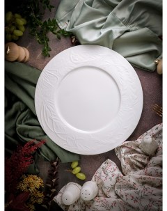 Тарелка обеденная Feniks Alumilite 32 см белая фарфор Porland