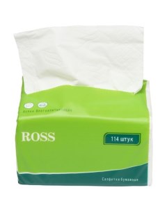 Салфетки бумажные в мягкой упаковке 6 упаковок по 114 шт Ross