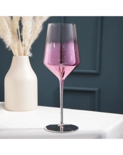 Бокал для вина Мерцание 500 мл 8 5x25 см цвет розовый Nobrand