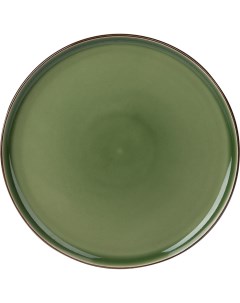 Тарелка 210х210 мм фарфор зеленый бронзовый Kunstwerk