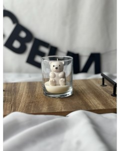 Свеча Медведь в стакане артикул 15020891 Atmos_candle_72
