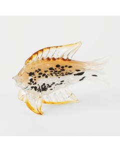 Статуэтка 6 см стекло янтарная Рыбка Vitreous Kuchenland
