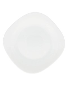 Тарелка десертная Каре 20 см белая Кулинарк