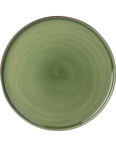 Тарелка круглая Сейдж 270х270мм фарфор зеленый бронзовый Kunstwerk