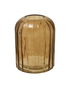 Декоративная ваза из стекла Рельеф Д145 Ш145 В200 коричневый Ekg 14 Вещицы