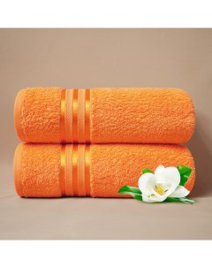 Набор банных полотенец Harmonika цвет оранжевый 70х130 см 2 шт Dome