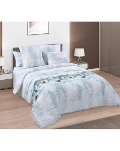 Комплект постельного белья 1 5 спальный поплин Снежное сияние 1150ЛН Текс-дизайн