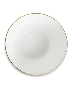 Тарелка для супа Сверкающее золото 23 см белая Narumi