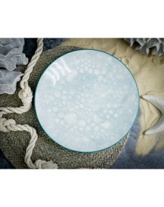 Тарелка обеденная Bubbles turquoise 27 5 см керамика Style point