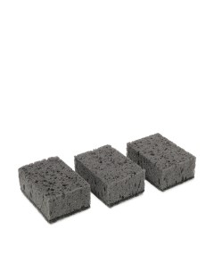 Губки для посуды Люкс Черная 3шт 9 5х6 5х4 0 см поролон картонный поясок Всёгазин