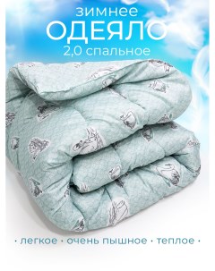 Одеяло зимнее 2 спальное Лебяжий пух теплое Мир-текстиль