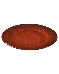 Тарелка сервировочная Млечный путь оранжевый фарфор 24 см оранжевый Борисовская керамика