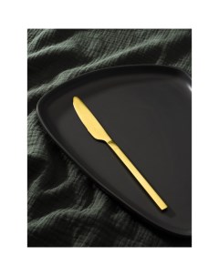 Нож столовый из нержавеющей стали Оску стандарт h 21 3 см цвет золотой Magistro