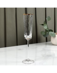 Бокал стеклянный для шампанского Magistro Жемчуг 180 мл 5 5x26 см форма треугольник с Nobrand